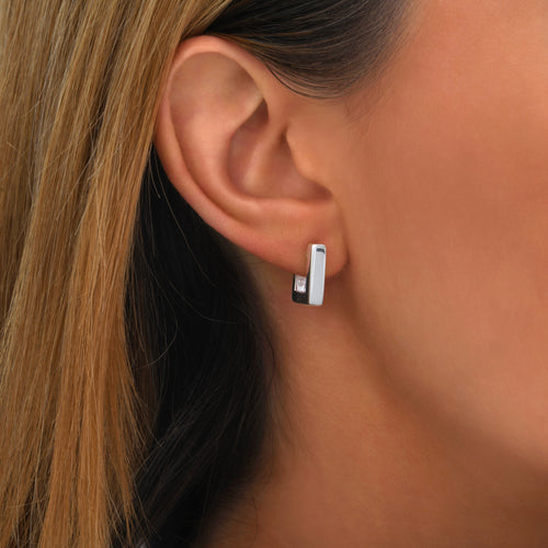 Square Hinged Hoop Earrings