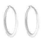 Flared Round Hoop Earrings