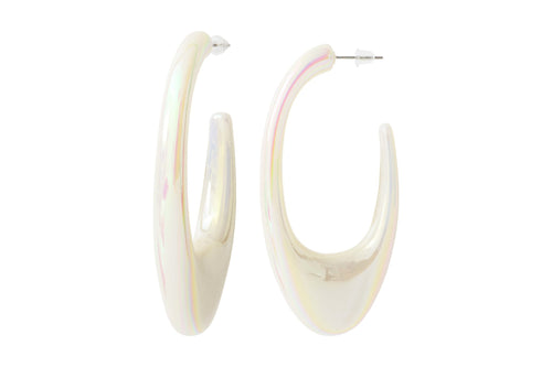 Boucles d'Oreilles acier acétate nacre