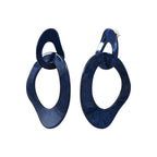 Navy Acetate Steel Earrings